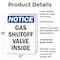Signmission Gas Shutoff Valve Inside OSHA Notice Sign, Plastic, 12in W x 18in L, 2PK OS-2PACK-NS-P-1218-V-13035 - alternate 3